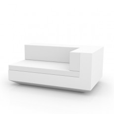 Canapé Modulable Vela - Module Gauche Chaise Longue Blanc Vondom Jardinchic