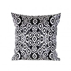 Coco Ikat Carré Noir 50x50 Mariska Meijers JardinChic