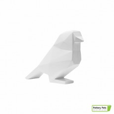 Oiseau Origami Bird Paper Format S Glossy White Pottery Pots