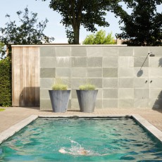 Pot Zinc Cone Large avec Bordure Piscine Domani Jardinchic