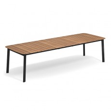 Table Extensible Plateau Teck Shine Noir Emu JardinChic