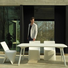 Table Sloo 180x90cm Blanc Vondom Jardinchic