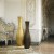 Vases Lolita Acier Bruni et Fer Finition Feuilles d'Or De Castelli Jardinchic