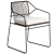 Fauteuil de Repas Sandur avec Dossier Tissé Cordage Taupe Structure Anthracite Oasiq Jardinchic