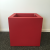 Pot Kube 50cm Rouge Euro3Plast Jardinchic