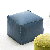 Pouf Carré Cuir Moon Bleu Fast JardinChic