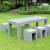 Ensemble Table de repas, Banc et Tabourets Jardin Pirson Pottery