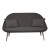 Sofa 2 Places Vanity Anthracite Brun Foncé Vlaemynck Jardinchic