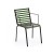 Lot de 4 Chaises empilables Striped avec Accoudoirs Vert/Vert Magis JardinChic