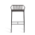 Tabouret de Bar Sandur Cordage Taupe Structure Anthracite Oasiq Jardinchic