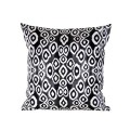 Coussin Coco Ikat Carré Noir 