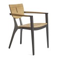 Fauteuil de Repas Diuna Aluminium / Teak 