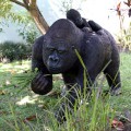 Statue Gorille avec Bébé