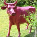 Statue Vache Rose