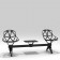 Banc modulaire One sur Pied 2 assises Magis JardinChic