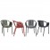 Lot de 2 Chaises Tatami avec accoudoirs Rouge Gris Vert Marron Pedrali JardinChic