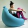 Pouf Baloon Bleu Vert Pomme YOUNOW Florence Jaffrain JardinChic