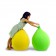 Poufs Baloon Jaune et Vert Pomme YOUNOW Florence Jaffrain JardinChic