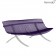 Banc Charivari Piétement Gris Métal Aubergine Fermob Jardinchic