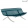 Banc Charivari Piétement Gris Métal Bleu Acapulco Fermob Jardinchic