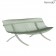 Banc Charivari Piétement Cactus Aubergine Fermob Jardinchic