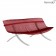 Banc Charivari Piétement Gris Métal Piment Fermob Jardinchic