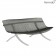 Banc Charivari Piétement Gris Métal Romarin Fermob Jardinchic