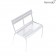 Banc Luxembourg Kid Blanc Coton Fermob Jardinchic