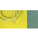 Transamac Harmonie Corn: structure gris acier RAL 7047 + assise Batyline jaune mimosa 5380 + coussin Batyline argile 5365 + cordage jaune