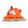 Pouf Buggle-Up Orange Ambiance Sable Fatboy JardinChic