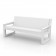 Canapé Frame Blanc / Coussins Nautic Blanc Vondom Jardinchic