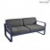 Canapé 2 places Bellevie Coussins Gris Graphite Bleu Abysse Fermob Jardinchic