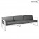 Canapé 3 places Bellevie Coussins Gris Graphite Blanc Coton Fermob Jardinchic