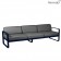 Canapé 3 places Bellevie Coussins Gris Graphite Bleu Abysse Fermob Jardinchic