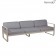 Canapé 3 places Bellevie Muscade Coussins Gris Flanelle Fermob Jardinchic