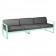 Canapé 3 places Bellevie Coussins Gris Graphite Vert Opaline Fermob Jardinchic