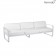 Canapé 3 places Bellevie Blanc Coton Coussins Blanc Grisé Fermob Jardinchic