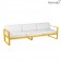 Canapé 3 places Bellevie Miel Coussins Blanc Grisé Fermob Jardinchic
