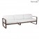 Canapé 3 places Bellevie Rouille Coussins Blanc Grisé Fermob Jardinchic