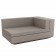 Canapé Modulable Vela - Module Gauche Chaise Longue Taupe Vondom Jardinchic