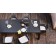 Table de Repas avec rallonge Dolmen Structure Noir et Plateau HPL Noir Varaschin Jardinchic