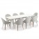 Ensemble Repas Vanity avec Chaises Vanity Blanc Gris Clair Vlaemynck Jardinchic