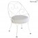 Fauteuil Cabriolet 1900 - Coussin Blanc Grisé - Structure Blanc Coton Fermob Jardinchic