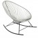 Rocking Chair Celestun Gris silex Piètement Noir Boqa Jardinchic