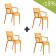 Offre Spéciale Lot de 4 Chaises Empilables avec Accoudoirs Pip-e Driade JardinChic