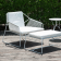 Fauteuil Club Sandur Structure Blanc Cordage Blanc et Repose Pieds Sandur Coussins vendus en accessoires Oasiq Jardinchic