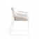 Fauteuil de Repas Sandur Cordage Blanc Structure Blanc avec Accoudoirs et Dossier Tissés Oasiq Jardinchic