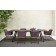 Fauteuils de Repas Kente Structure Moka - Tressage Multicolore Brown Varaschin Jardinchic