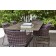 Fauteuils de Repas Kente Structure Moka - Tressage Multicolore Brown Varaschin Jardinchic