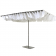 Parasol Breezer Blanc et Ardoise avec Socle pour Parasol Breezer Gris Anthracite (vendu séparément) Sywawa Jardinchic